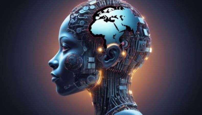 AI technology in Africa — a small business owner using AI tools on a laptop